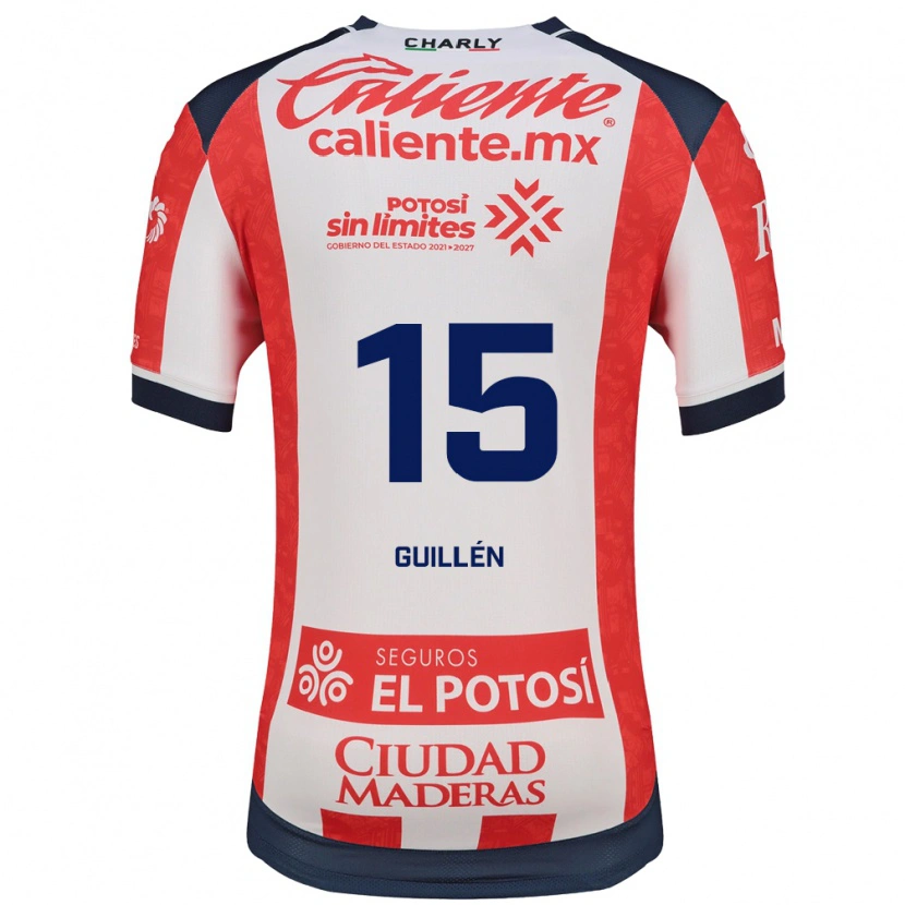 Danxen Uomo Maglia Daniel Guillen #15 Rosso Bianco Nero Kit Gara Home 2026/27 Maglietta
