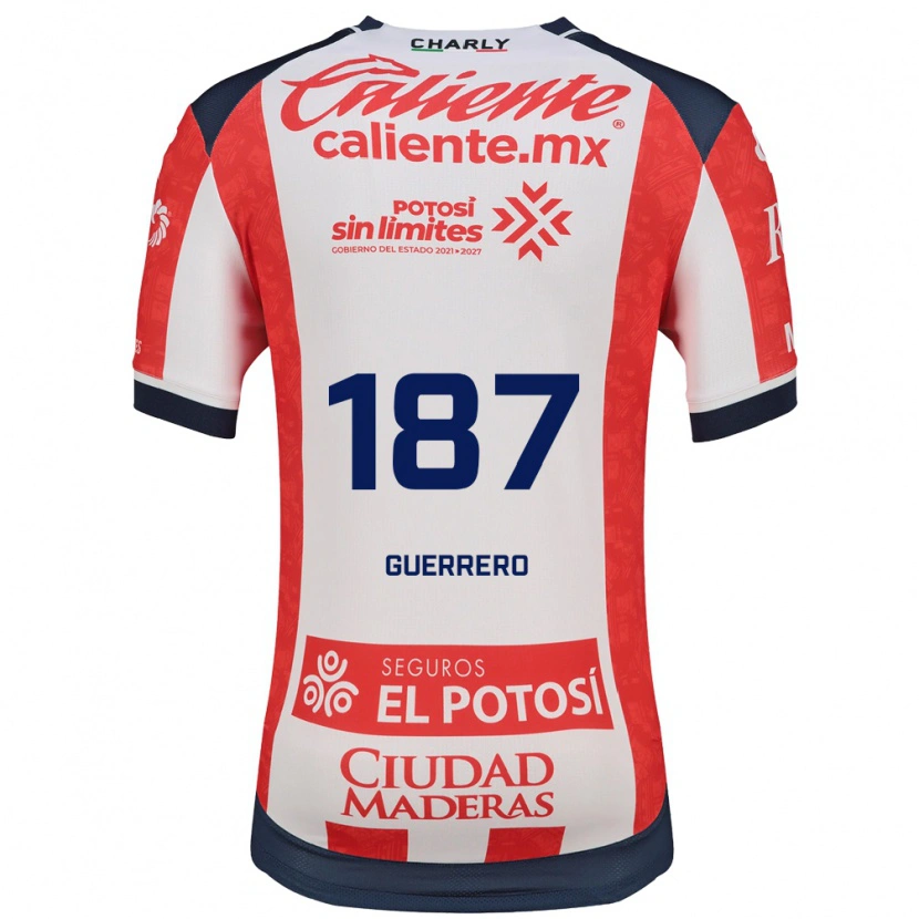 Danxen Uomo Maglia Javier Guerrero #187 Rosso Bianco Nero Kit Gara Home 2026/27 Maglietta