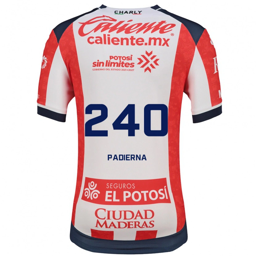 Danxen Uomo Maglia Hugo Padierna #240 Rosso Bianco Nero Kit Gara Home 2026/27 Maglietta