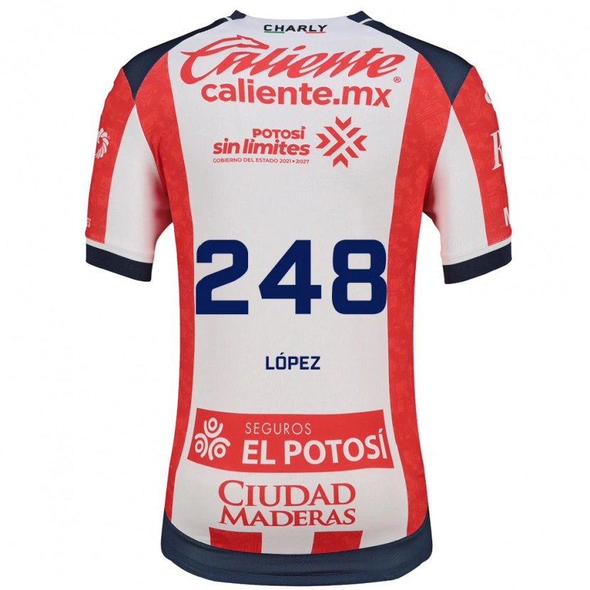 Danxen Uomo Maglia Guillermo López #248 Rosso Bianco Nero Kit Gara Home 2026/27 Maglietta