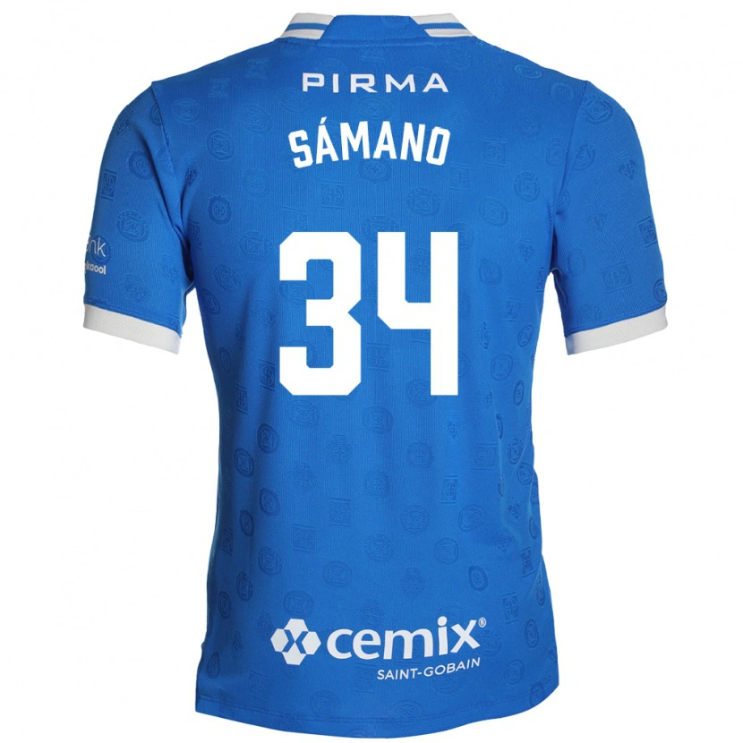 Danxen Uomo Maglia Leonardo Sámano #34 Blu Bianco Rosso Kit Gara Home 2026/27 Maglietta