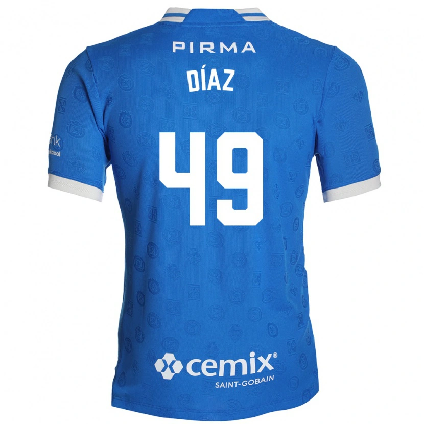 Danxen Uomo Maglia Josué Díaz #49 Blu Bianco Rosso Kit Gara Home 2026/27 Maglietta