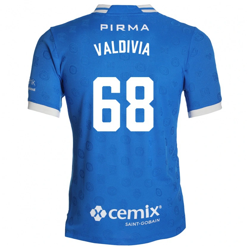 Danxen Uomo Maglia Christian Valdivia #68 Blu Bianco Rosso Kit Gara Home 2026/27 Maglietta