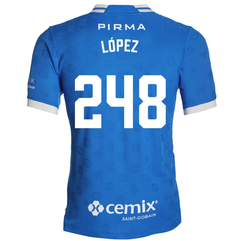 Danxen Uomo Maglia Ernesto López #248 Blu Bianco Rosso Kit Gara Home 2026/27 Maglietta