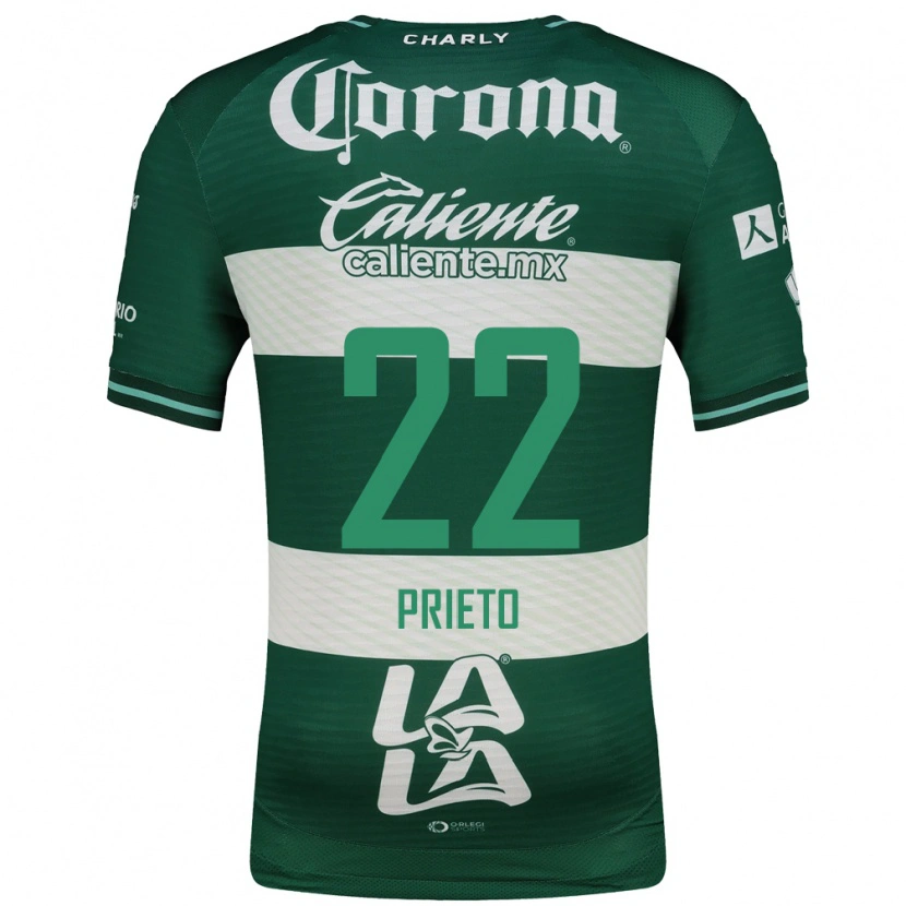 Danxen Uomo Maglia Ronaldo Prieto #22 Verde Bianco Kit Gara Home 2026/27 Maglietta