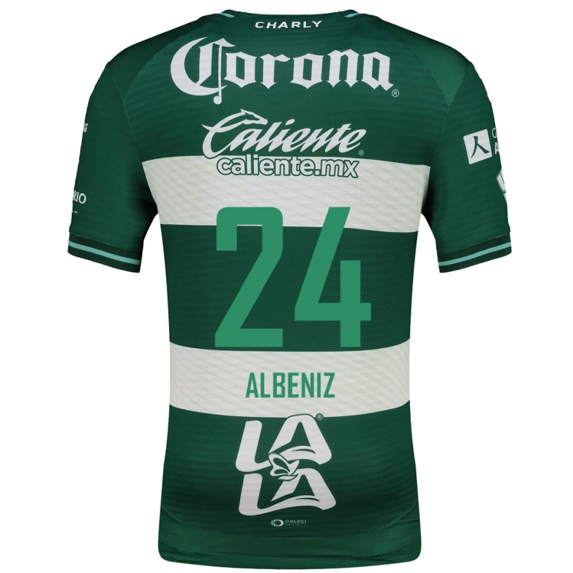 Danxen Uomo Maglia Maika Albeniz #24 Verde Bianco Kit Gara Home 2026/27 Maglietta