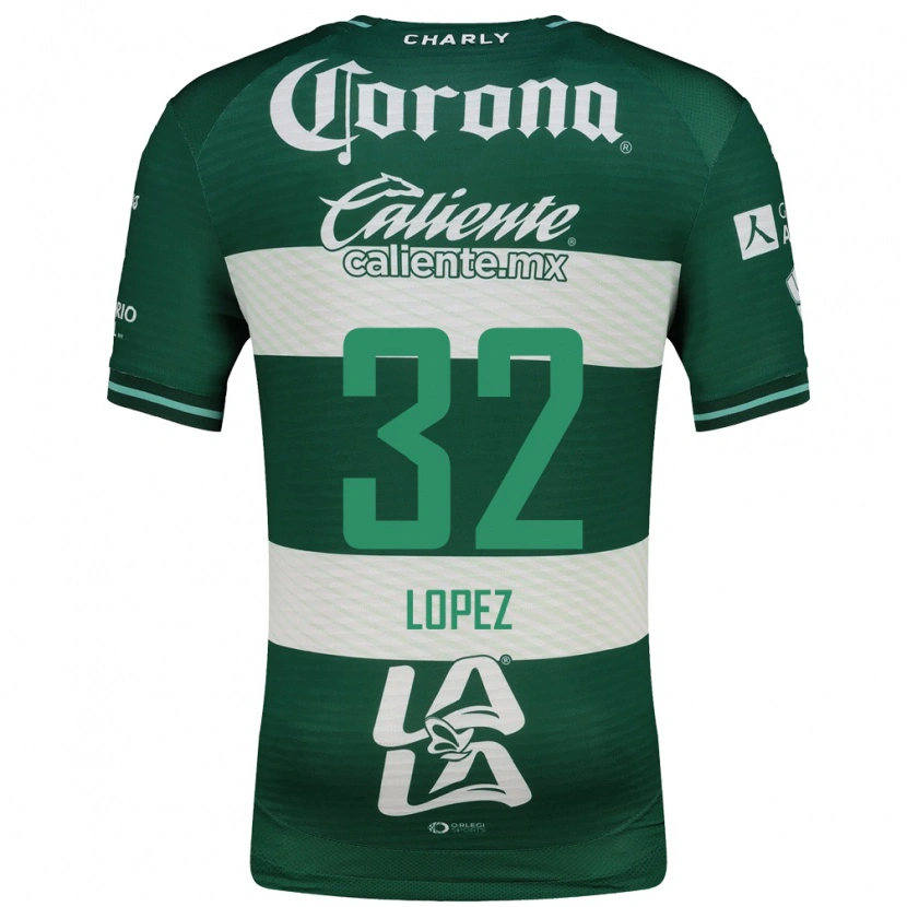 Danxen Uomo Maglia Raúl López #32 Verde Bianco Kit Gara Home 2026/27 Maglietta