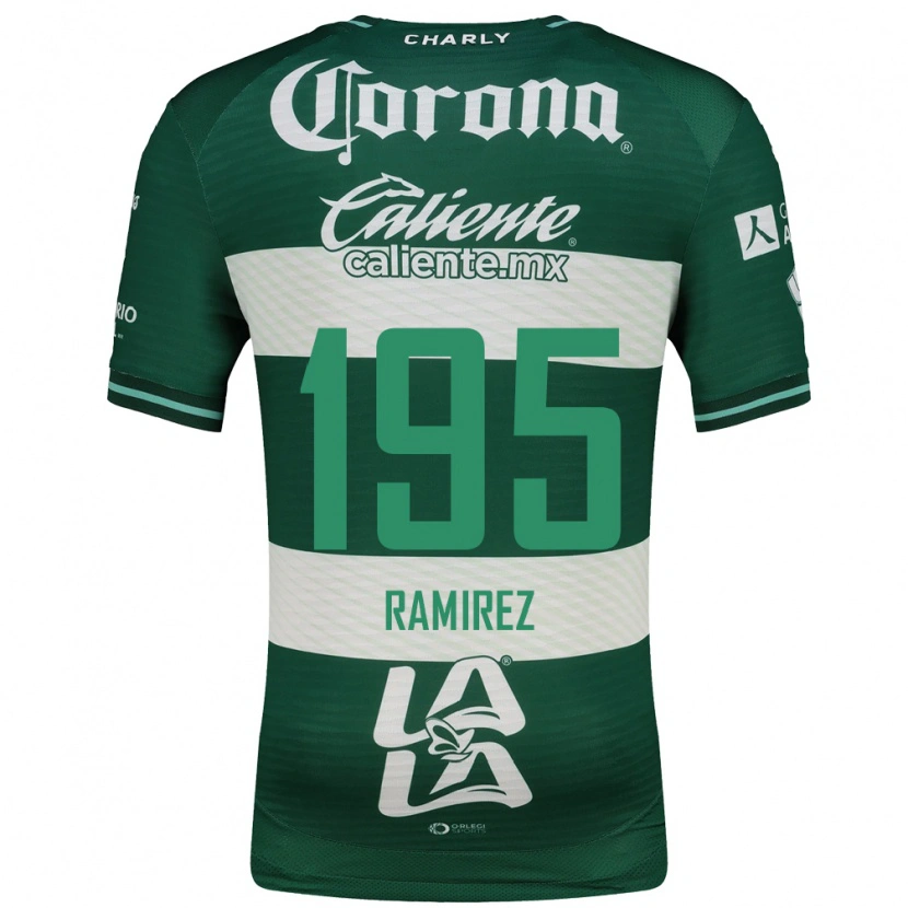 Danxen Uomo Maglia Jesús Ramírez #195 Verde Bianco Kit Gara Home 2026/27 Maglietta