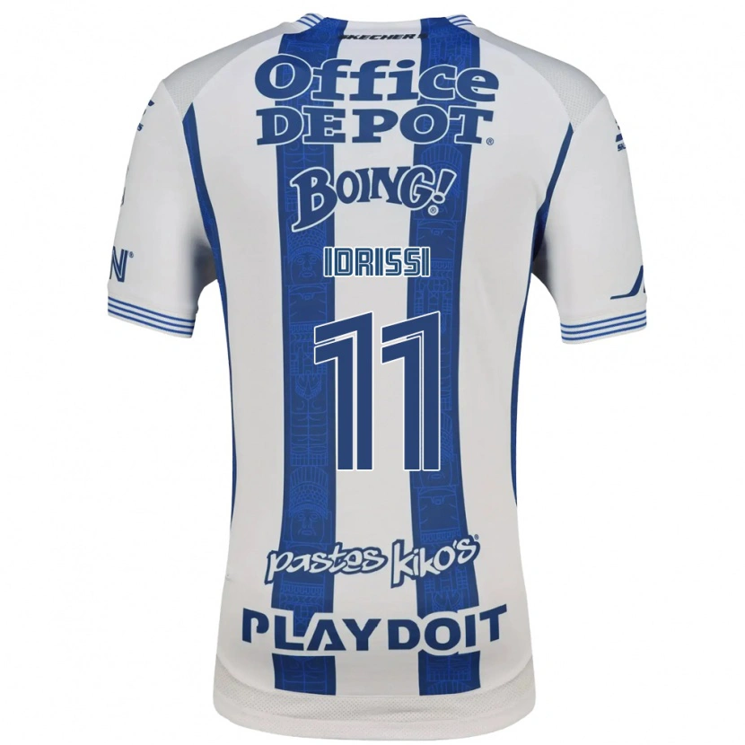 Danxen Uomo Maglia Oussama Idrissi #11 Bianco Blu Navy Kit Gara Home 2026/27 Maglietta