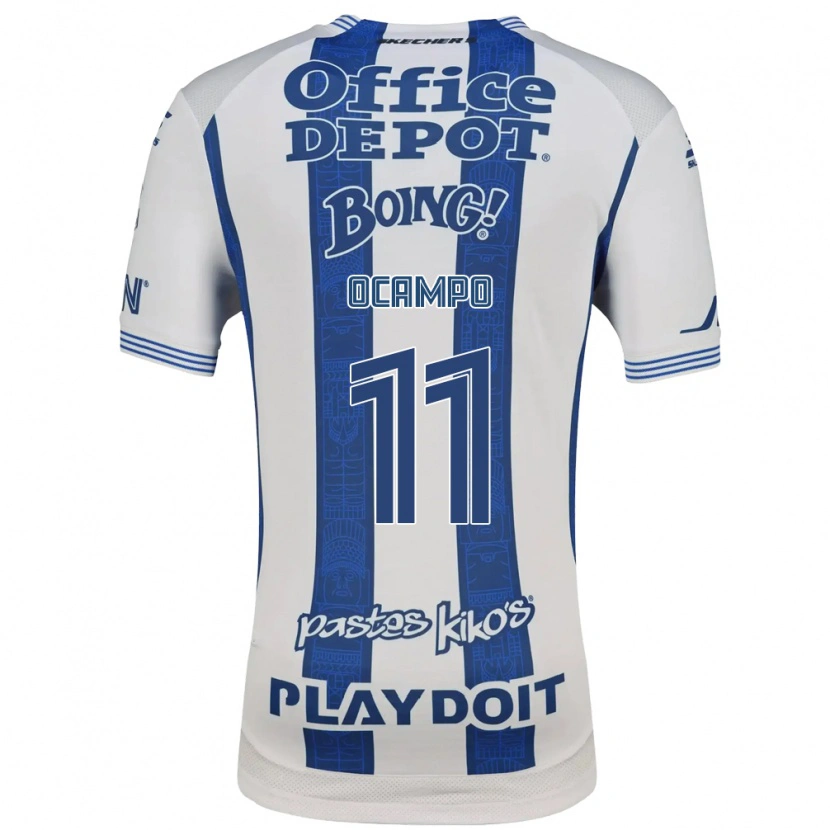 Danxen Uomo Maglia Mónica Ocampo #11 Bianco Blu Navy Kit Gara Home 2026/27 Maglietta