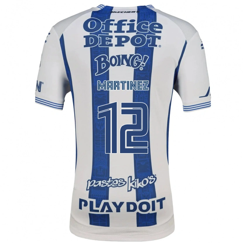 Danxen Uomo Maglia Sofía Martínez #12 Bianco Blu Navy Kit Gara Home 2026/27 Maglietta