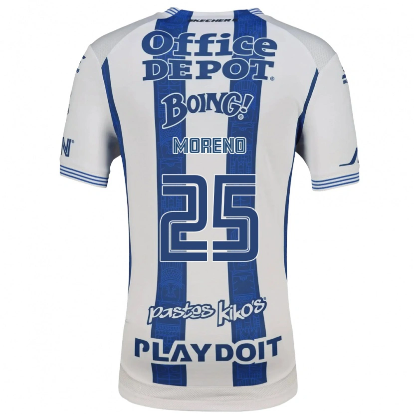 Danxen Uomo Maglia Carlos Moreno #25 Bianco Blu Navy Kit Gara Home 2026/27 Maglietta