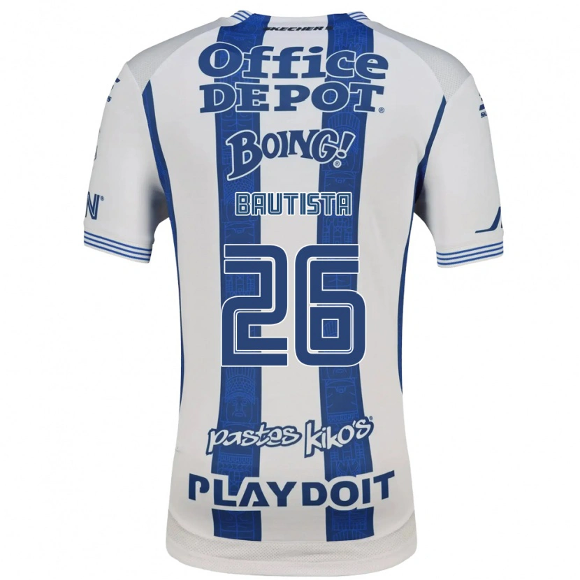 Danxen Uomo Maglia Alán Bautista #26 Bianco Blu Navy Kit Gara Home 2026/27 Maglietta