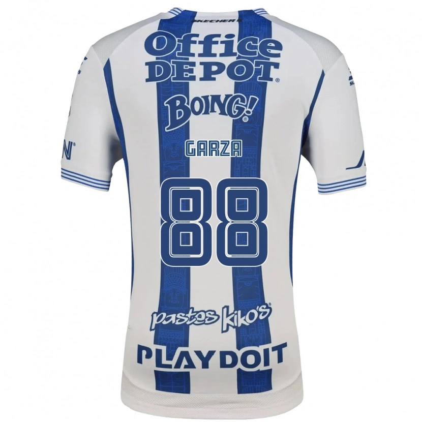 Danxen Uomo Maglia Adrián Garza #88 Bianco Blu Navy Kit Gara Home 2026/27 Maglietta