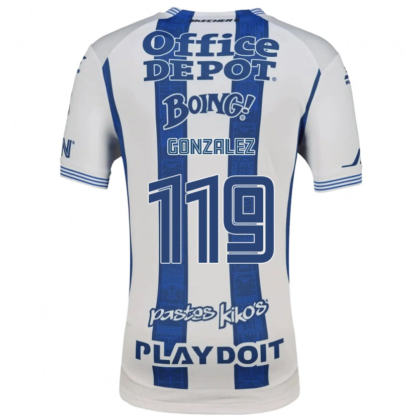 Danxen Uomo Maglia Juan González #119 Bianco Blu Navy Kit Gara Home 2026/27 Maglietta