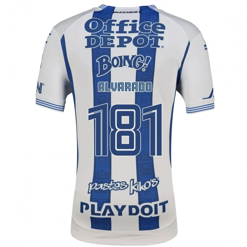 Danxen Uomo Maglia Brandón Alvarado #181 Bianco Blu Navy Kit Gara Home 2026/27 Maglietta