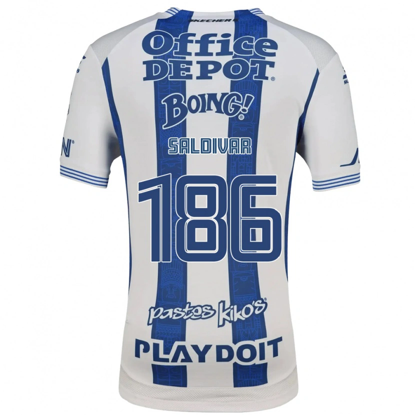 Danxen Uomo Maglia José Saldívar #186 Bianco Blu Navy Kit Gara Home 2026/27 Maglietta
