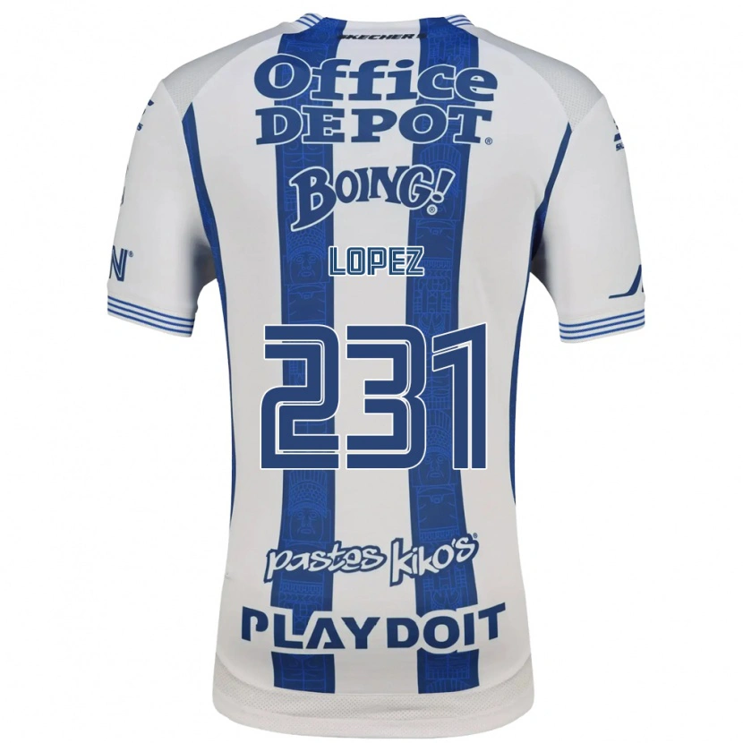 Danxen Uomo Maglia Víctor López #231 Bianco Blu Navy Kit Gara Home 2026/27 Maglietta