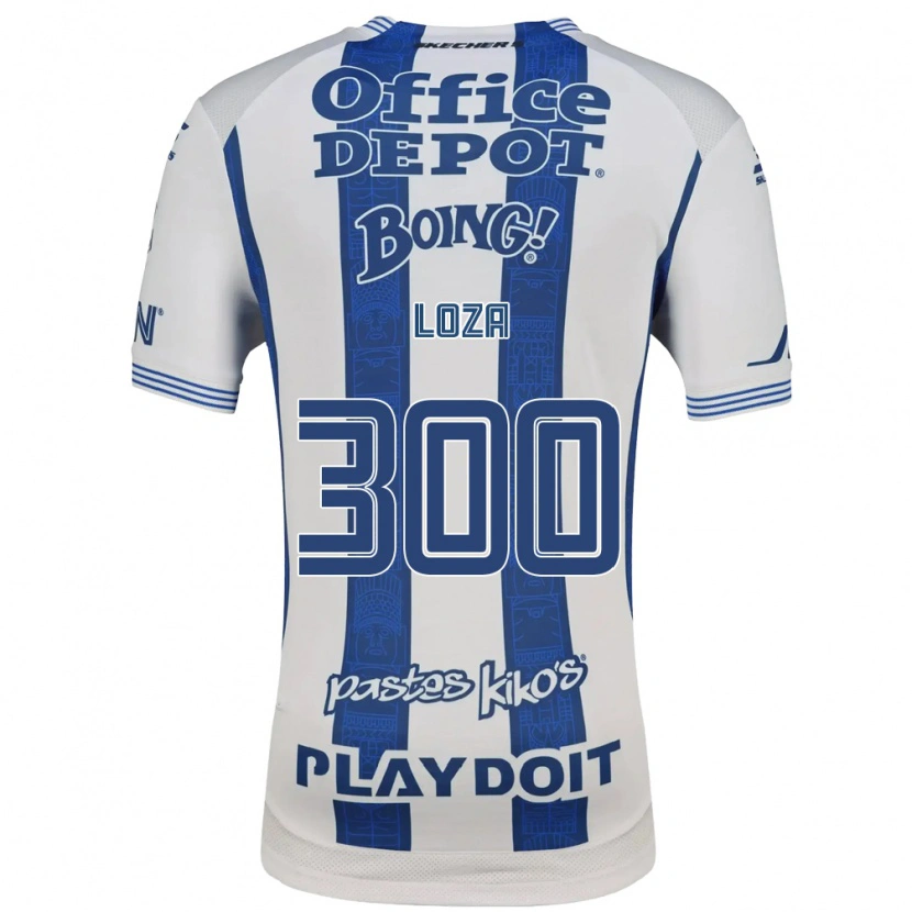 Danxen Uomo Maglia Santino Loza #300 Bianco Blu Navy Kit Gara Home 2026/27 Maglietta