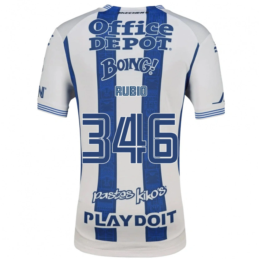 Danxen Uomo Maglia Mateo Rubio #346 Bianco Blu Navy Kit Gara Home 2026/27 Maglietta