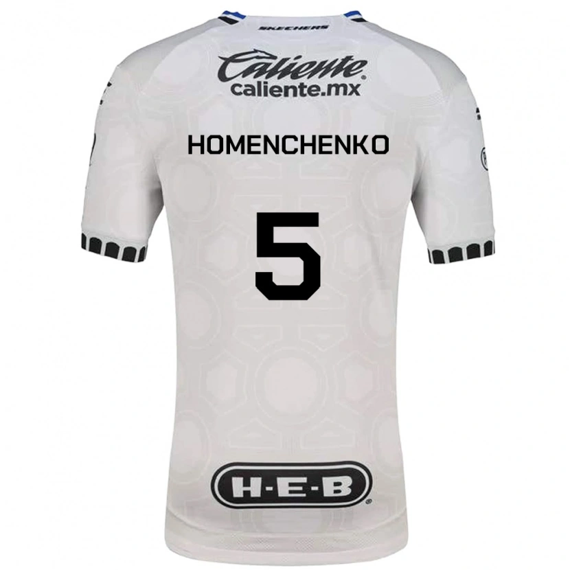 Danxen Uomo Maglia Santiago Homenchenko #5 Bianco Nero Blu Kit Gara Home 2026/27 Maglietta