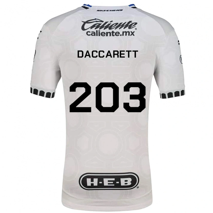 Danxen Uomo Maglia Juan Daccarett #203 Bianco Nero Blu Kit Gara Home 2026/27 Maglietta