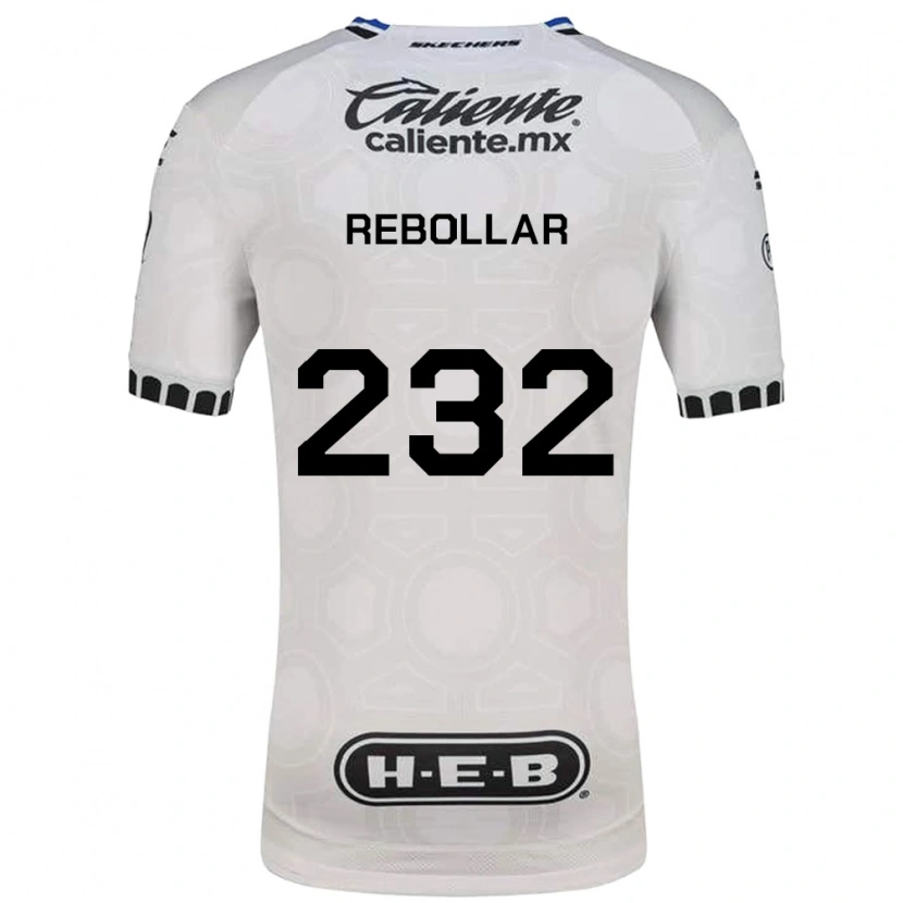 Danxen Uomo Maglia Jonathan Rebollar #232 Bianco Nero Blu Kit Gara Home 2026/27 Maglietta