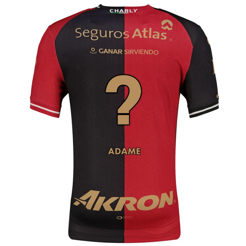 Danxen Uomo Maglia Edgar Adame #0 Rosso Nero Marrone Kit Gara Home 2026/27 Maglietta