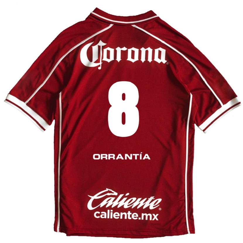 Danxen Uomo Maglia Carlos Orrantia #8 Bianco Rosso Kit Gara Home 2026/27 Maglietta