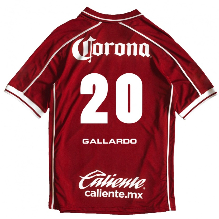 Danxen Uomo Maglia Jesús Gallardo #20 Bianco Rosso Kit Gara Home 2026/27 Maglietta