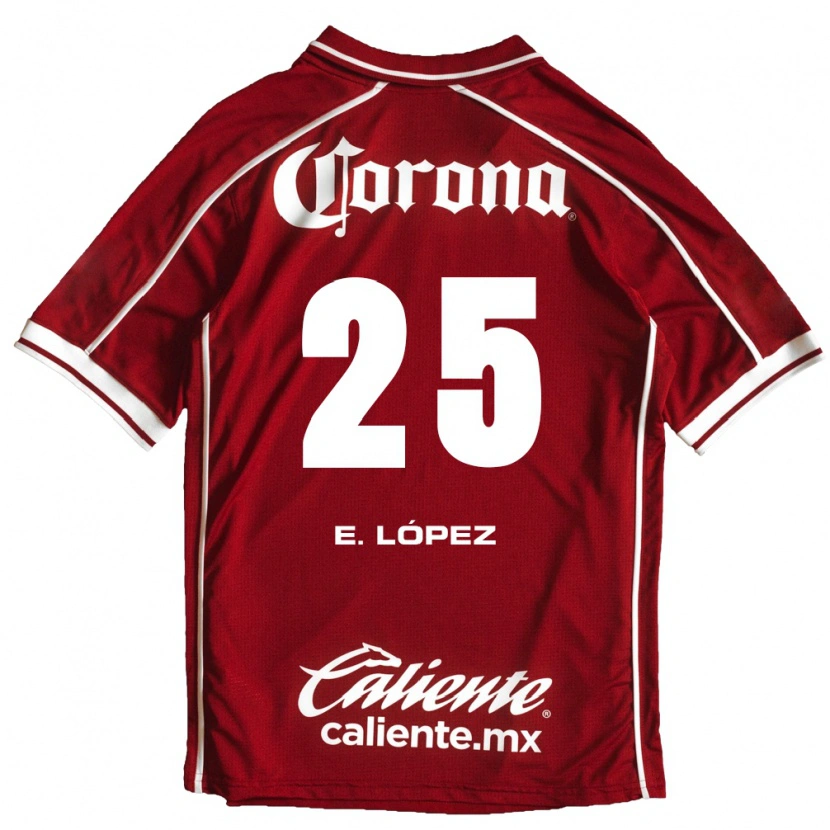 Danxen Uomo Maglia Everardo López #25 Bianco Rosso Kit Gara Home 2026/27 Maglietta