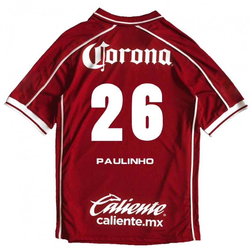 Danxen Uomo Maglia Paulinho #26 Bianco Rosso Kit Gara Home 2026/27 Maglietta