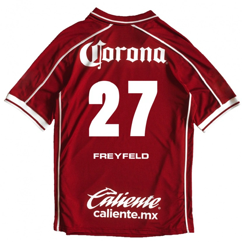 Danxen Uomo Maglia Emiliano Freyfeld #27 Bianco Rosso Kit Gara Home 2026/27 Maglietta