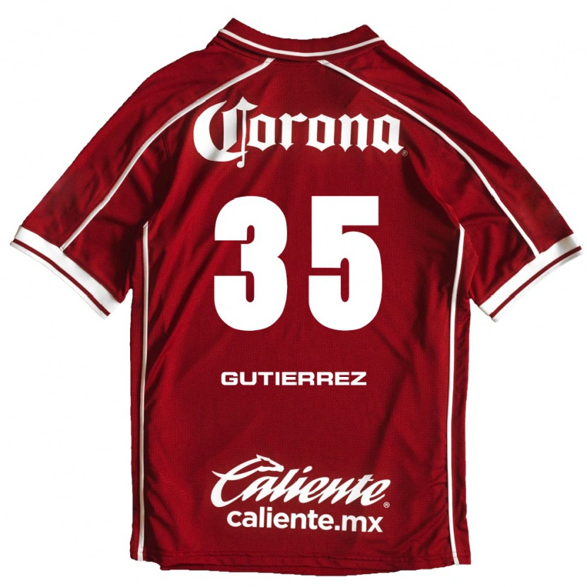 Danxen Uomo Maglia Érick Gutiérrez #35 Bianco Rosso Kit Gara Home 2026/27 Maglietta