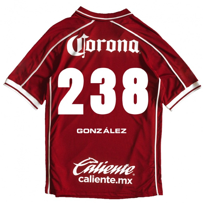 Danxen Uomo Maglia Geovani González #238 Bianco Rosso Kit Gara Home 2026/27 Maglietta