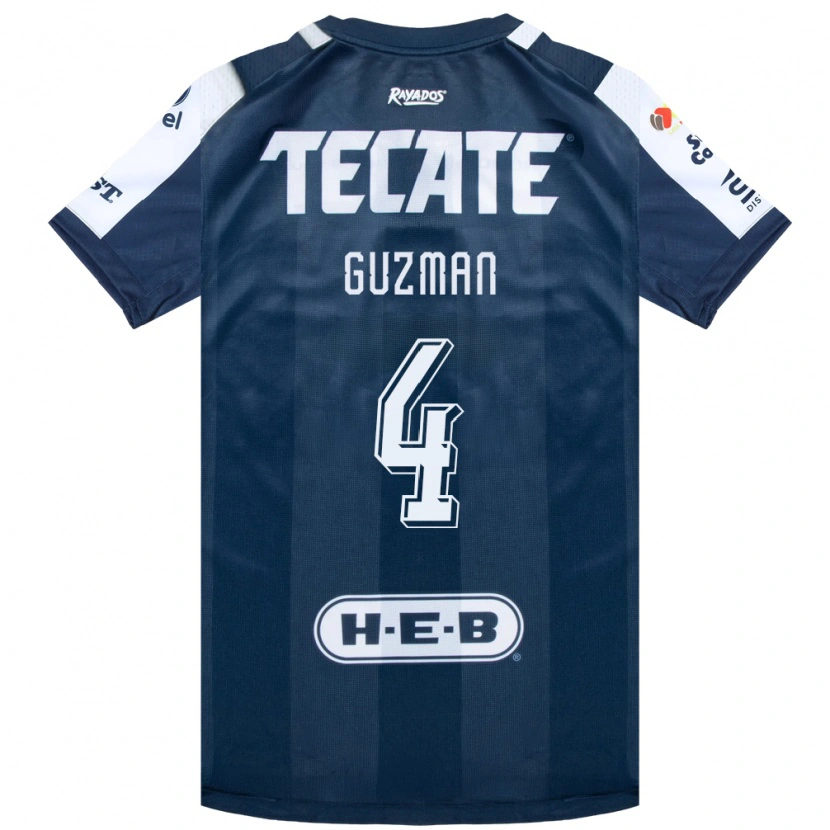 Danxen Uomo Maglia Víctor Guzmán #4 Bluinchiostro Bianco Rosso Kit Gara Home 2026/27 Maglietta