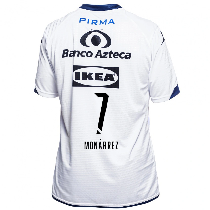 Danxen Uomo Maglia Fernando Monárrez #7 Bianco Nero Blu Kit Gara Home 2026/27 Maglietta