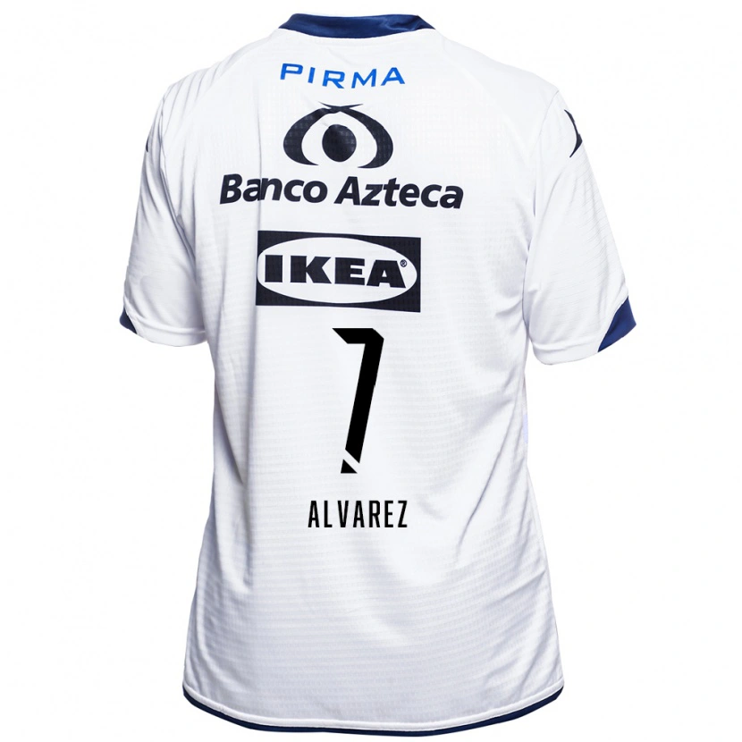 Danxen Uomo Maglia Daniel Álvarez #7 Bianco Nero Blu Kit Gara Home 2026/27 Maglietta