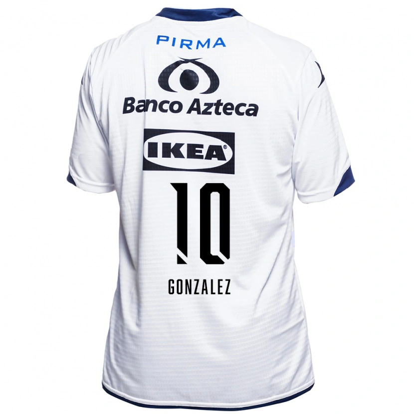 Danxen Uomo Maglia Jair Gonzalez #10 Bianco Nero Blu Kit Gara Home 2026/27 Maglietta