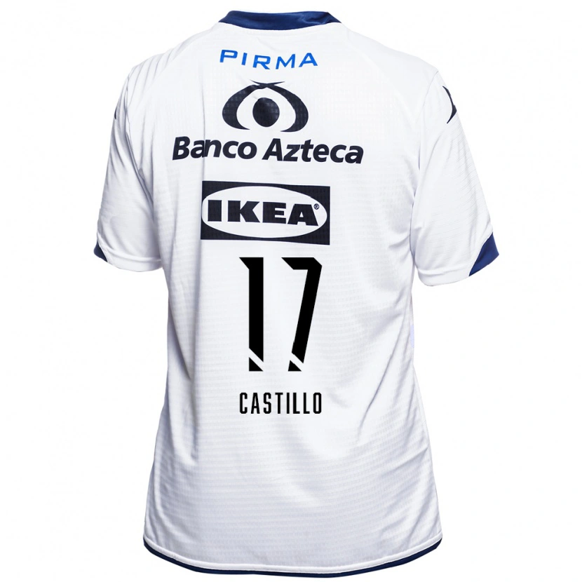 Danxen Uomo Maglia Raúl Castillo #17 Bianco Nero Blu Kit Gara Home 2026/27 Maglietta