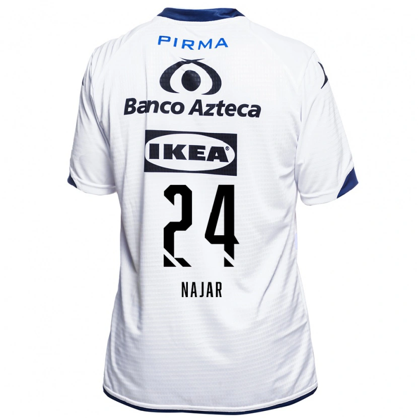 Danxen Uomo Maglia Ivonne Najar #24 Bianco Nero Blu Kit Gara Home 2026/27 Maglietta