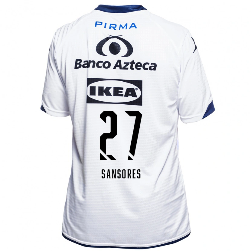 Danxen Uomo Maglia Miguel Sansores #27 Bianco Nero Blu Kit Gara Home 2026/27 Maglietta