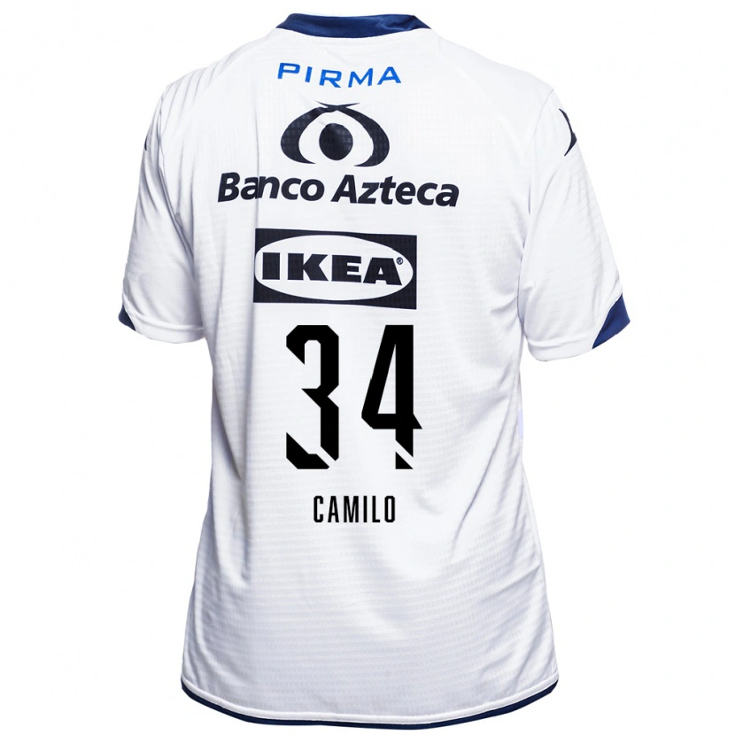 Danxen Uomo Maglia Lucas Camilo #34 Bianco Nero Blu Kit Gara Home 2026/27 Maglietta