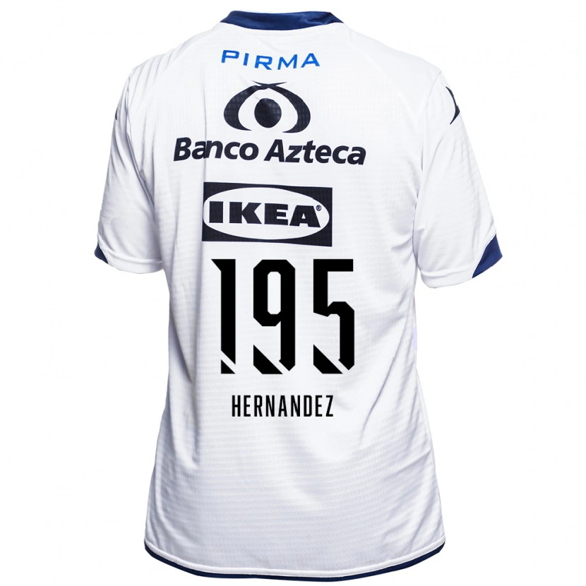 Danxen Uomo Maglia Daniel Hernández #195 Bianco Nero Blu Kit Gara Home 2026/27 Maglietta