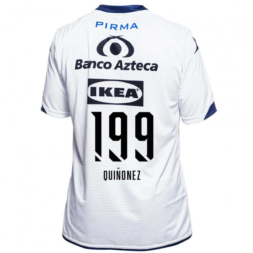 Danxen Uomo Maglia Samuel Quiñonez #199 Bianco Nero Blu Kit Gara Home 2026/27 Maglietta
