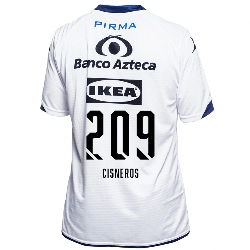 Danxen Uomo Maglia Elisvan Cisneros #209 Bianco Nero Blu Kit Gara Home 2026/27 Maglietta