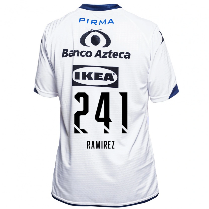 Danxen Uomo Maglia Eduardo Ramírez #241 Bianco Nero Blu Kit Gara Home 2026/27 Maglietta