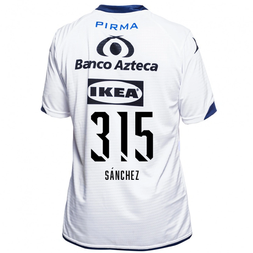 Danxen Uomo Maglia Santiago Sánchez #315 Bianco Nero Blu Kit Gara Home 2026/27 Maglietta