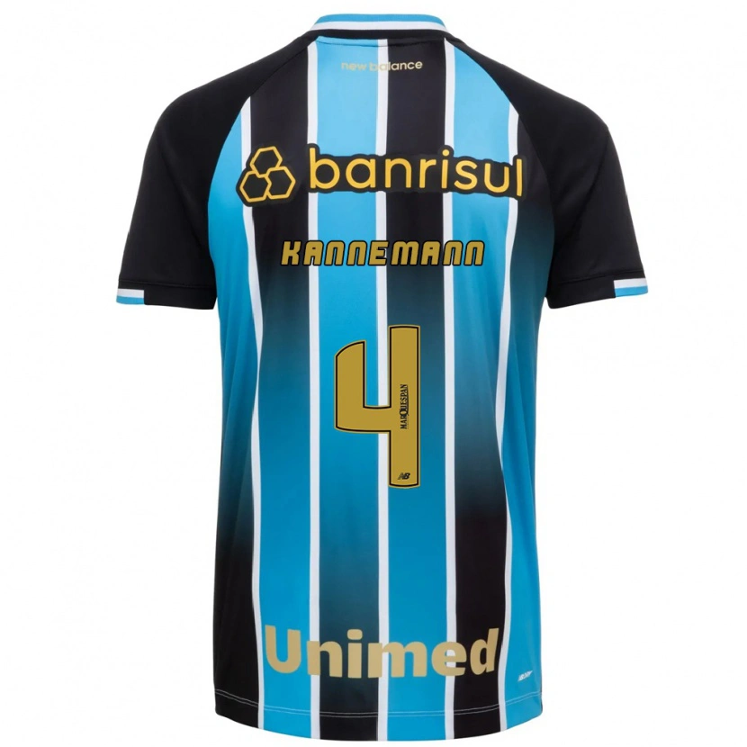 Danxen Uomo Maglia Walter Kannemann #4 Blu Marrone Nero Kit Gara Home 2026/27 Maglietta