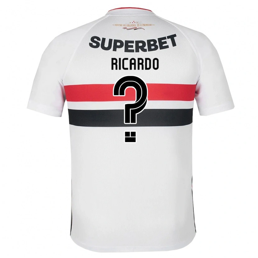 Danxen Uomo Maglia João Ricardo #0 Bianco Rosso Nero Kit Gara Home 2026/27 Maglietta